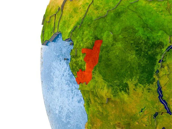Mapa de Congo en el modelo de globo —  Fotos de Stock