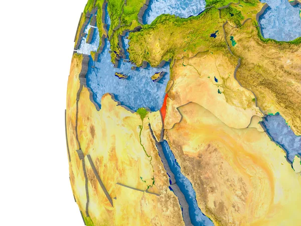 Mapa de Israel no modelo de globo — Fotografia de Stock