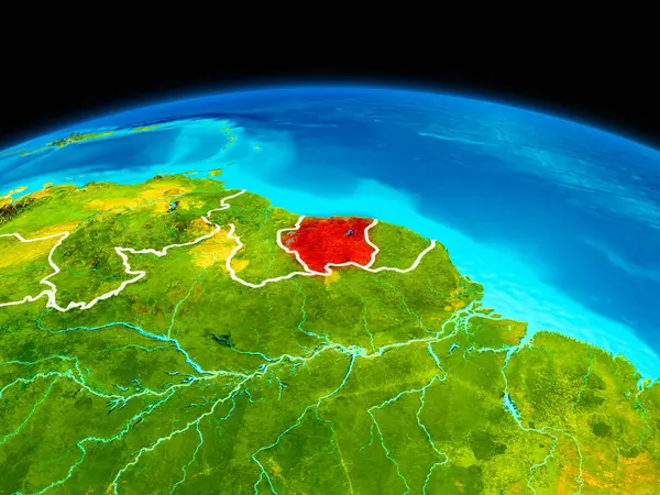 Surinam na czerwono — Zdjęcie stockowe