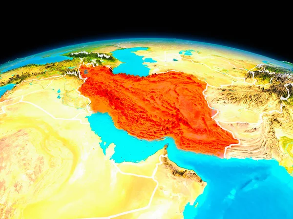 Irã em vermelho — Fotografia de Stock
