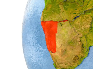 Namibya Haritası modeli bir küre