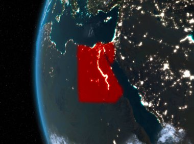 Mısır geceleri kırmızı