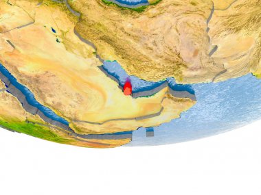 Katar kırmızı Earth modeli