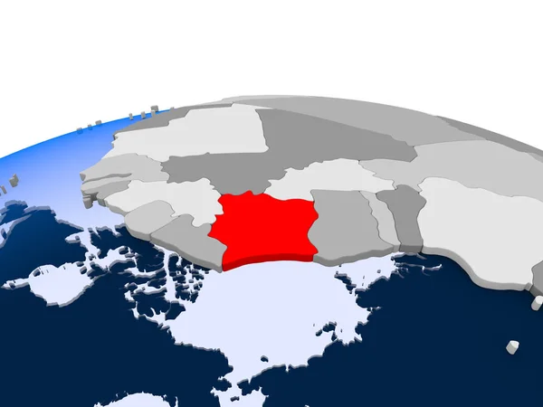 Ліберія на політичні глобус — стокове фото