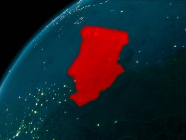 Dünya üzerinde gece Chad