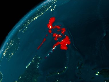 Dünya üzerinde gece Filipinler