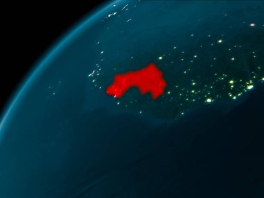 Dünya üzerinde gece Gine