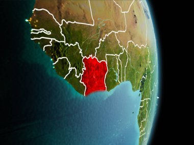 Fildişi Sahili dünya üzerindeki sabah
