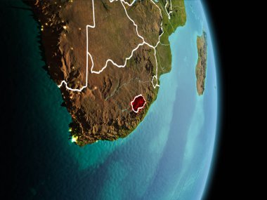 Lesotho dünya üzerindeki sabah