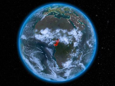 Dünya üzerinde gece Kongo