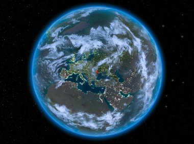 Dünya üzerinde gece Moldova