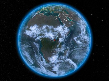 Dünya üzerinde gece Burundi