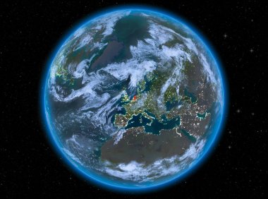 Dünya üzerinde gece Hollanda