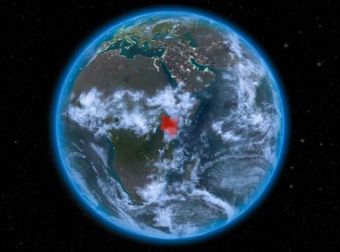 Dünya üzerinde gece Kenya