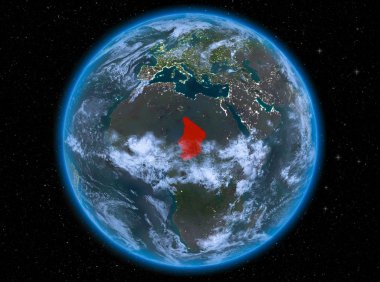 Dünya üzerinde gece Chad