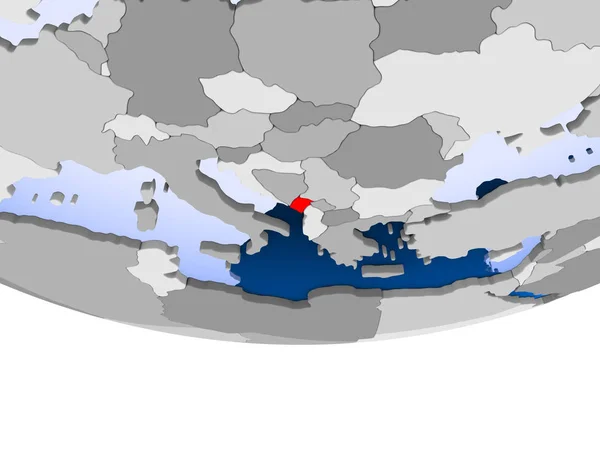 Montenegro on globe — Stock Photo, Image