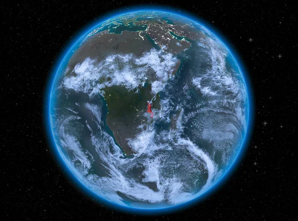 马拉维在地球上的夜晚 — 图库照片