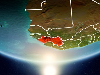 Planet Earth Güneş ile Gine