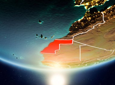 Planet Earth Güneş ile Batı Sahra