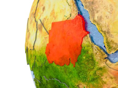 Sudan Haritası modeli bir küre