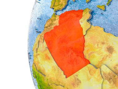 Cezayir Haritası modeli bir küre