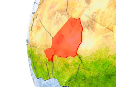 Nijer Haritası modeli bir küre