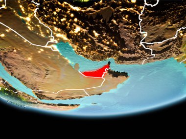 Birleşik Arap Emirlikleri kırmızı akşam