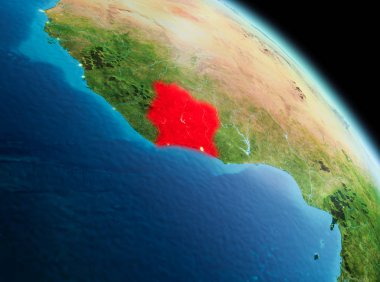 Fildişi Sahili dünya üzerindeki sabah