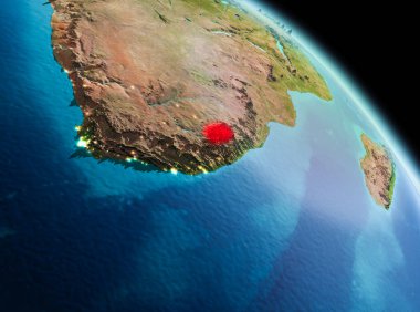 Lesotho dünya üzerindeki sabah