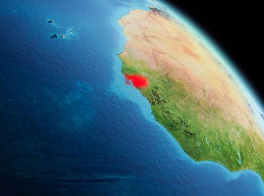 Gine-Bissau dünya üzerindeki sabah