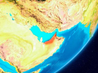 Birleşik Arap Emirlikleri görünümünü kırmızı yörünge