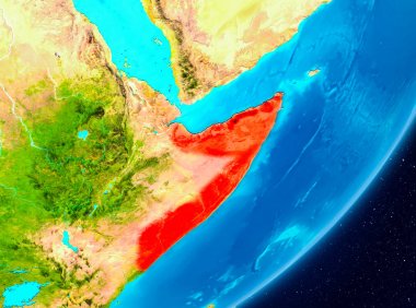 Somali yörünge görünümünde kırmızı