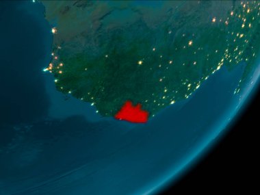 Liberya gece uzaydan