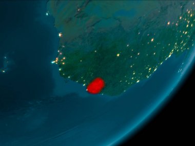 Sierra Leone gece uzaydan