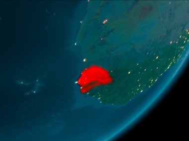 Senegal gece uzaydan