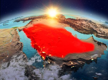 Suudi Arabistan Sunrise uzaydan