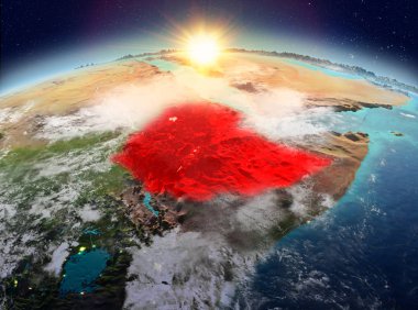 Etiyopya Sunrise uzaydan