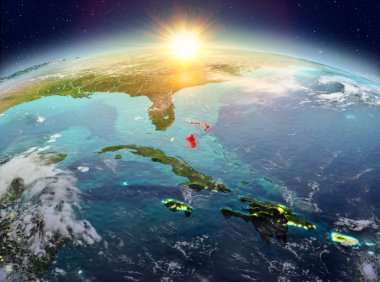 Bahamalar Sunrise uzaydan