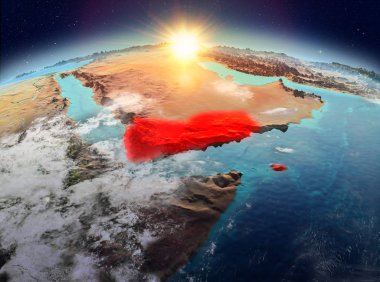 Yemen Sunrise uzaydan