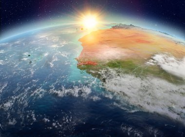 Gambiya Sunrise uzaydan