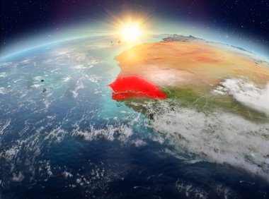 Sunrise uzaydan Senegal