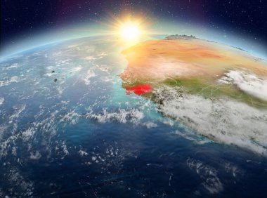 Gine-Bissau Sunrise uzaydan