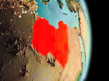 Sabah yörüngeden Libya'da