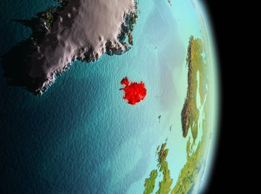 İzlanda yörüngeden sabah