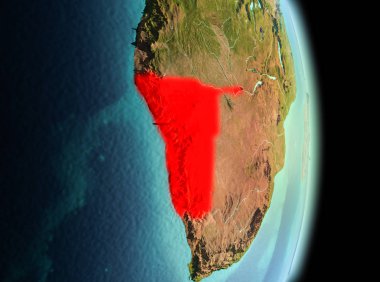 Sabah yörüngeden Namibya'da