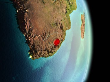 Lesotho yörüngeden sabah