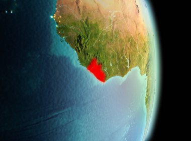 Sabah yörüngeden Liberya'da