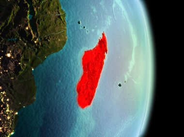 Madagaskar yörüngeden sabah