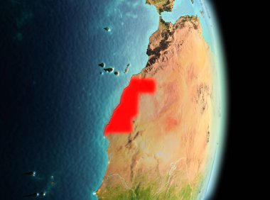 Yörüngeden sabah Batı Sahra