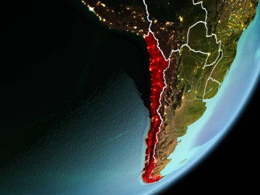 Yörünge görünümü Şili